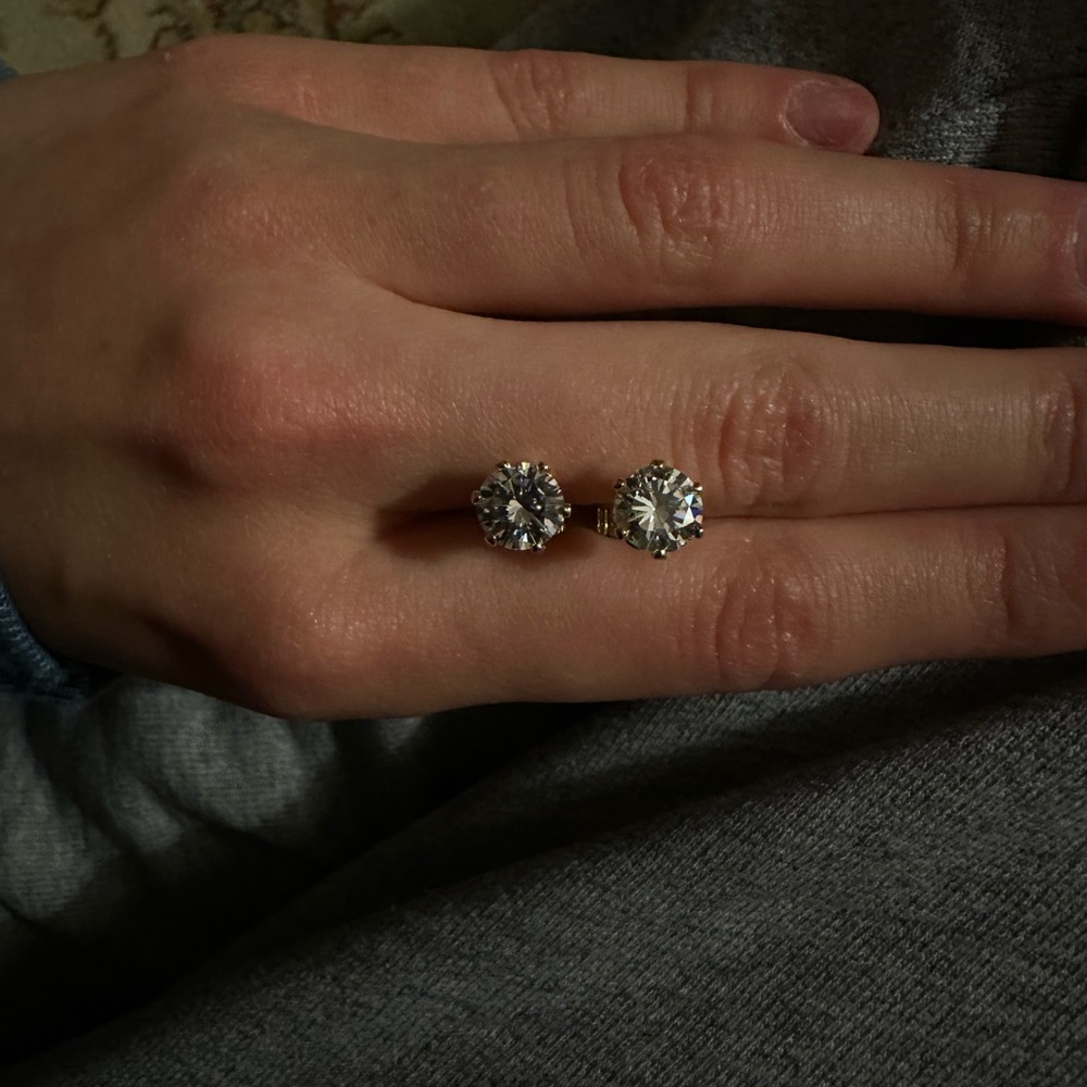 Gold Diamond Studs